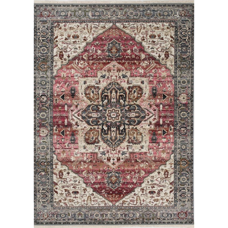 HomeRoots Medallion Modern Rectangle Area Rug - 5' X 8'