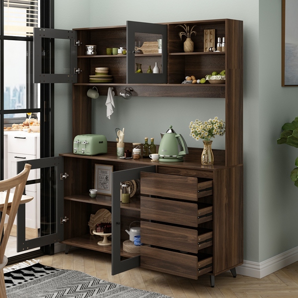 63 W 74.8 W Buffet with Hutch Freestanding Kitchen Pantry On Sale Bed Bath Beyond 35848572