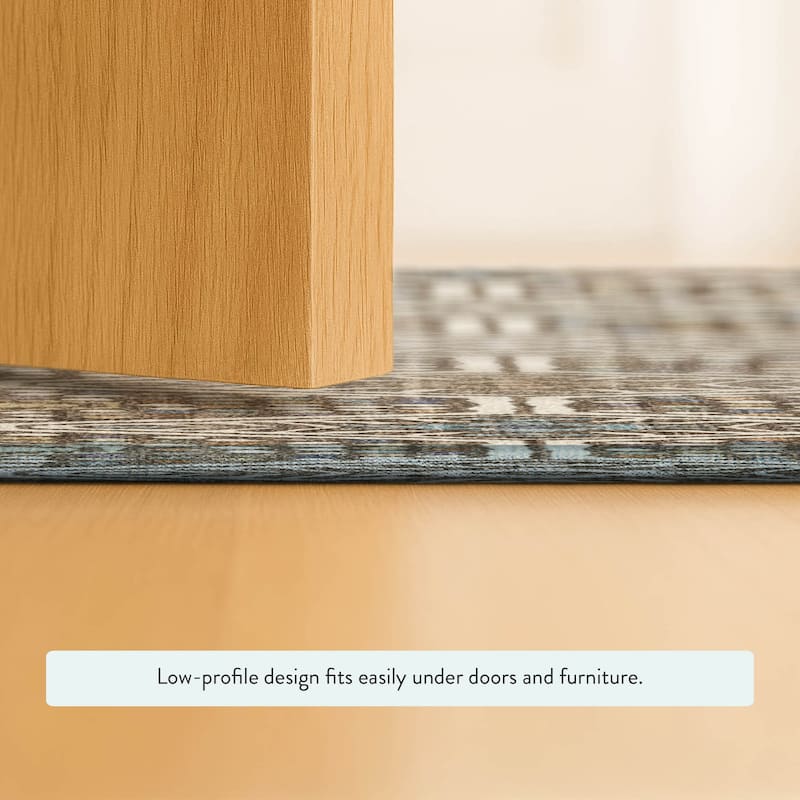 Machine Washable Indoor/ Outdoor Modern Hexi Chantille Rug