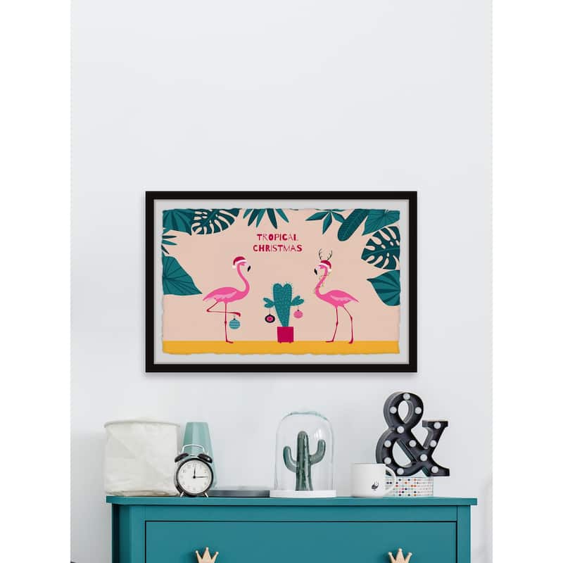 'Tropical Christmas' Framed Painting Print