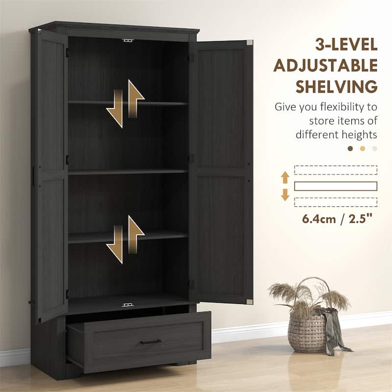 69" Tall Kitchen Pantry Storage Cabinet,Freestanding Pantry Cabinet