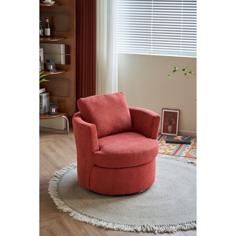 29.5" Polyester Swivel Arm Chair