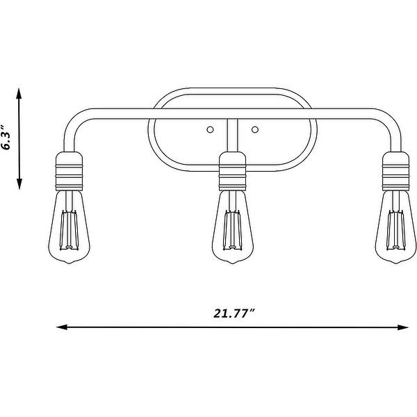 Carbon Loft Cuno 3-light Bath Vanity Fixture - 21.77"x4.93"x6.3"