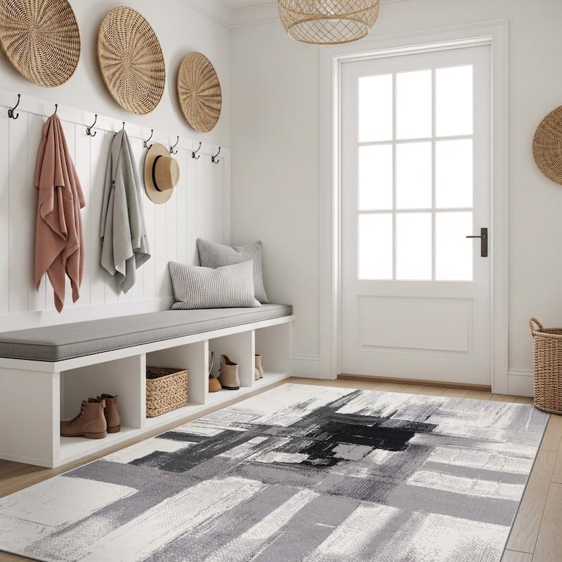 World Rug Gallery Modern Abstract Art Area Rug