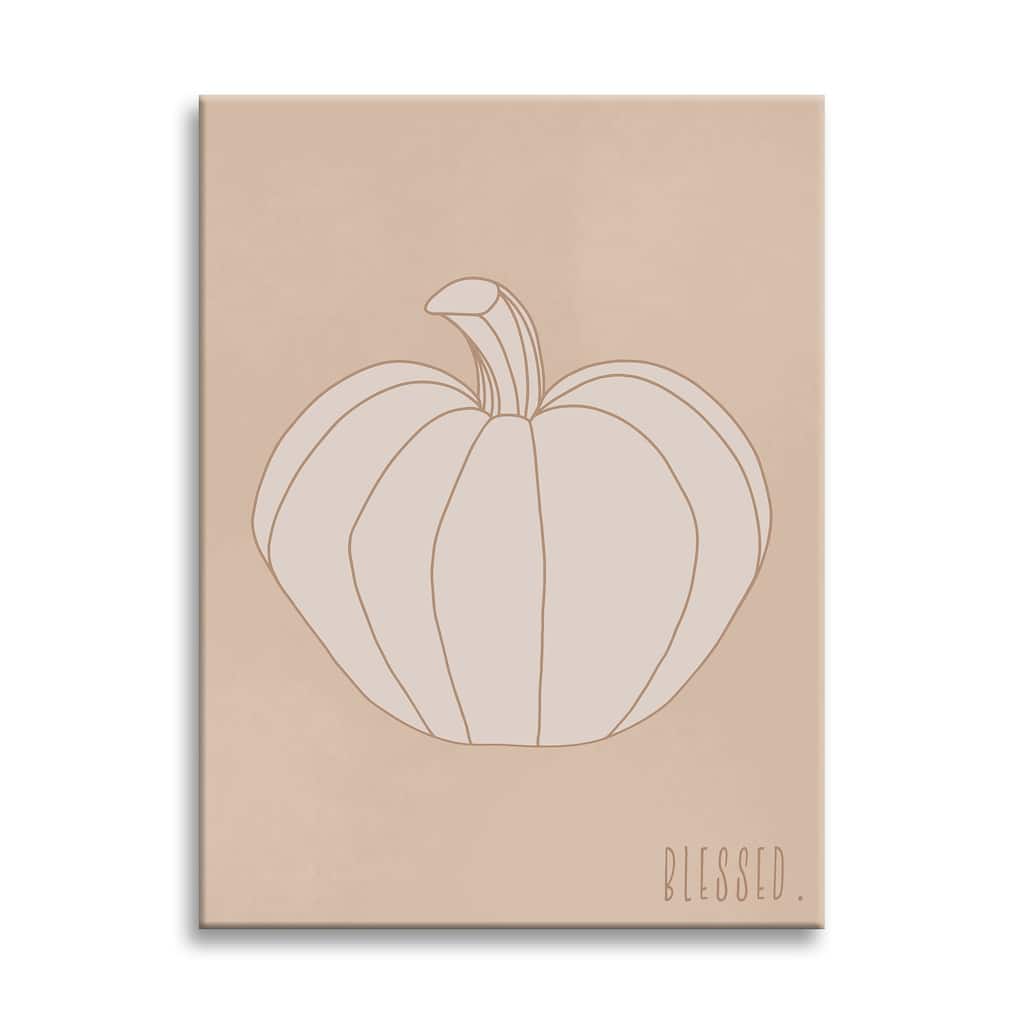 Minimal Pumpkin II' Fall Harvest Canvas Wall Art