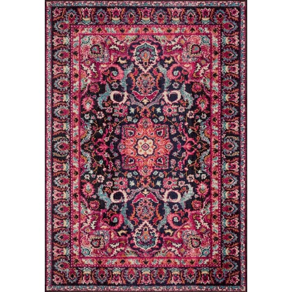 Cream Pink Green Old Fashioned Victorian Style Rose Pattern with Dramatic Color Boho Art Design Flat Woven Accent Rug for Living Room Bedroom Dining Room 4 X 5.7 FT Ambesonne Rose Area Rug 