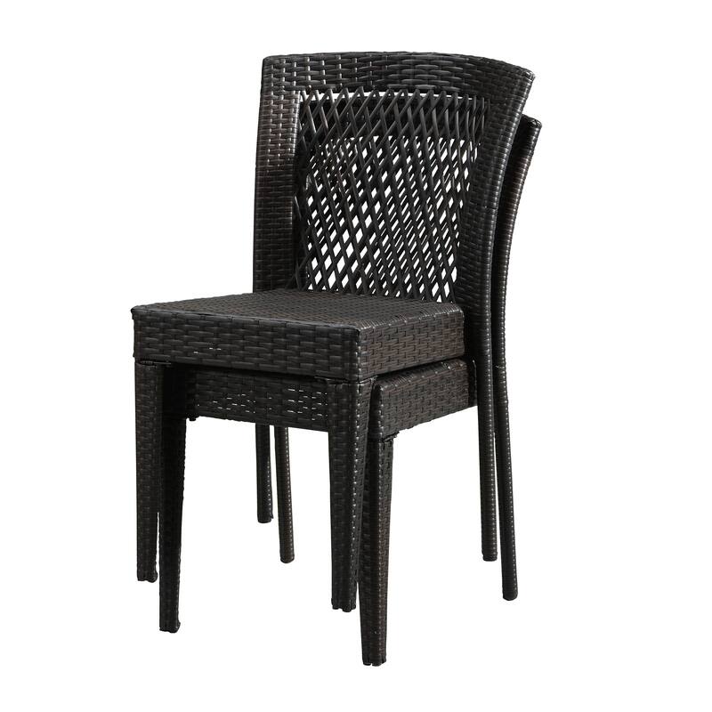 Modern Stackable Outdoor Chairs Set of 2