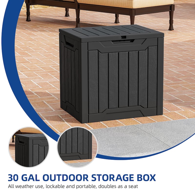 31 Gallon Outdoor Storage Waterproof Deck Box