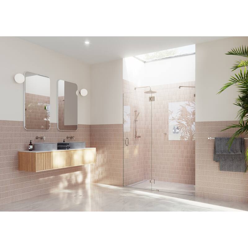 Glass Warehouse GW-GH-63 Halo 78" High x 63" Wide Hinged Frameless