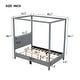 preview thumbnail 15 of 16, Queen Size Canopy Platform Bed with USB and Type-C Ports, Tufted Headboard