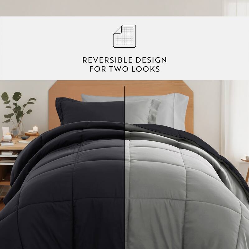 8pc Twin XL Solid Dorm Bedding Bundle