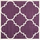 preview thumbnail 27 of 112, SAFAVIEH Handmade Chatham Vicie Modern Wool Rug 7' Square - Purple/Ivory - Square
