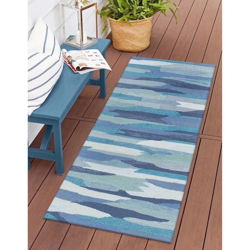 Liora Manne Capri Cloud Indoor/Outdoor Rug Aruba - 2' x 5' Runner - Aruba