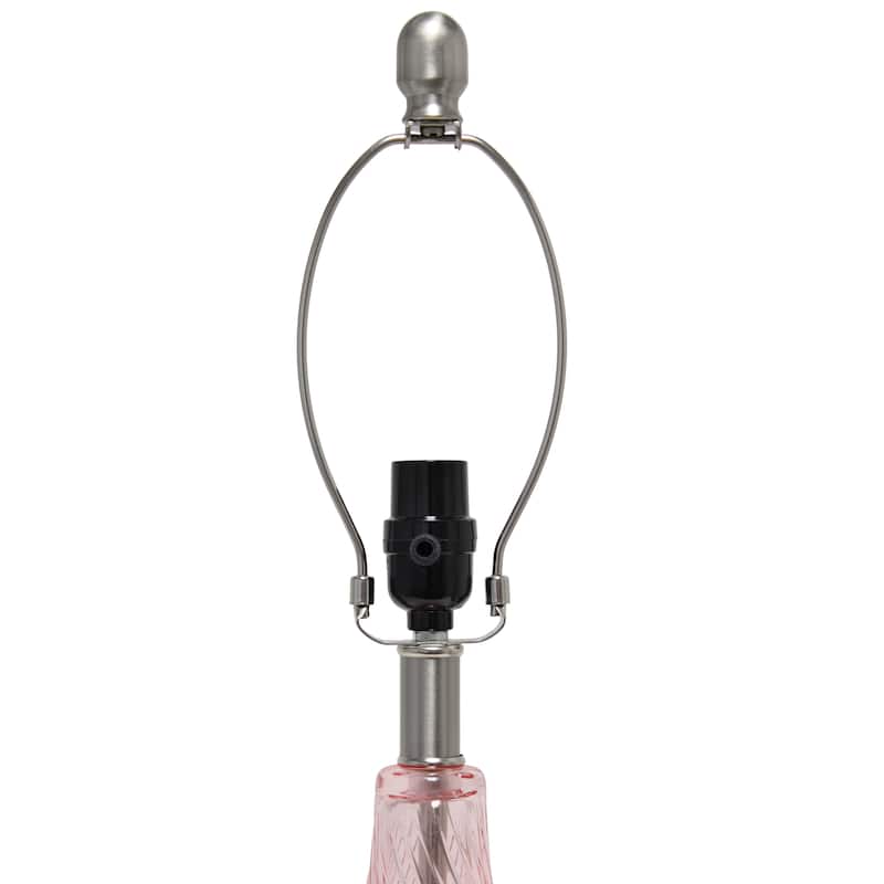 24" Classix Contemporary Wavy Colored Glass Table Lamp