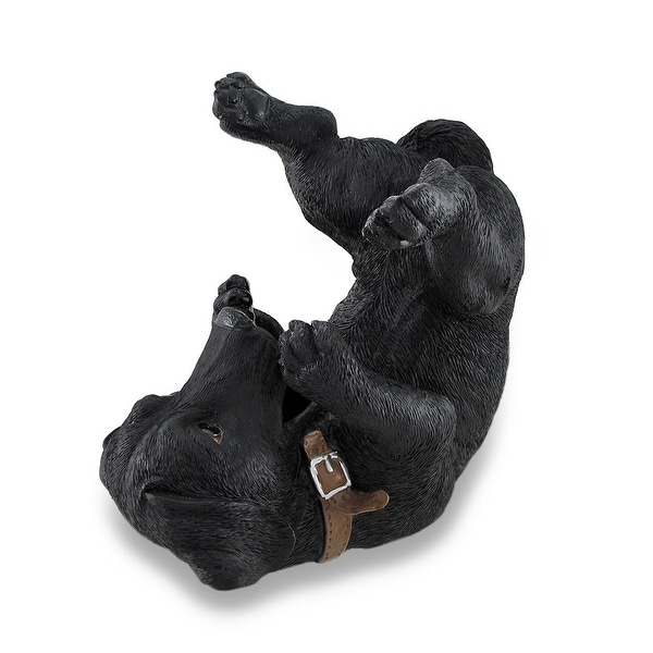 Black lab top wine bottle holder