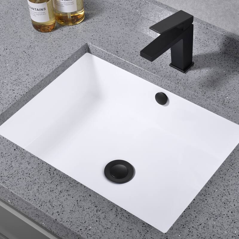 Luxier DS04-T Bathroom Sink Push Pop-Up Drain Stopper with Overflow