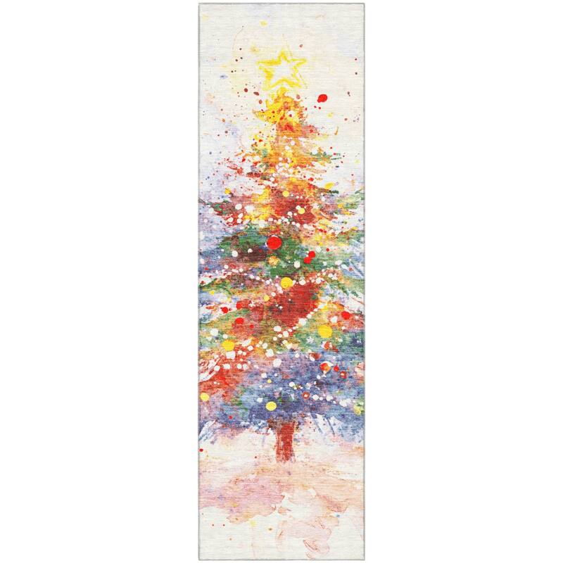 Premium Washable Super Soft Christmas Tree Mayfield Rug