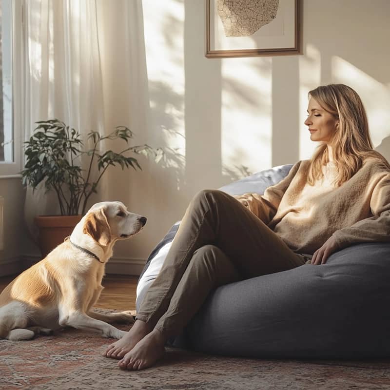 Bean Bag Chair, Oversized Beanbag for Gaming Reading Foam Filled Couch with Removable Cover for Living Room Bedroom College Dorm - Dark Grey - Large