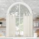Archaeo Washed Cotton Twist Tab Cafe Curtain Pair - Ivory - 52" x 36"