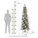 preview thumbnail 49 of 58, Glitzhome Pre-Lit Flocked Pencil Spruce Artificial Christmas Tree with Warm White Lights