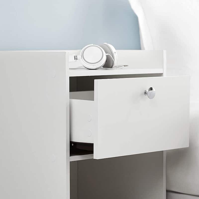 Yak About It® Extra Tall 2-shelf Nightstand End Table by DormCo