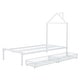 preview thumbnail 8 of 16, Twin Size Metal Platform Bed with 2 Drawers,House-Shaped Headboard Design, White