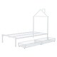 preview thumbnail 23 of 47, Twin Size Metal Platform Bed with Two Drawers and House-Shaped Headboard