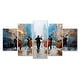 preview thumbnail 8 of 12, Orange African American Harlem City Muscians I - Music Jazz Canvas Wall Art Set - Oversized Traditional Wall Art Decor
