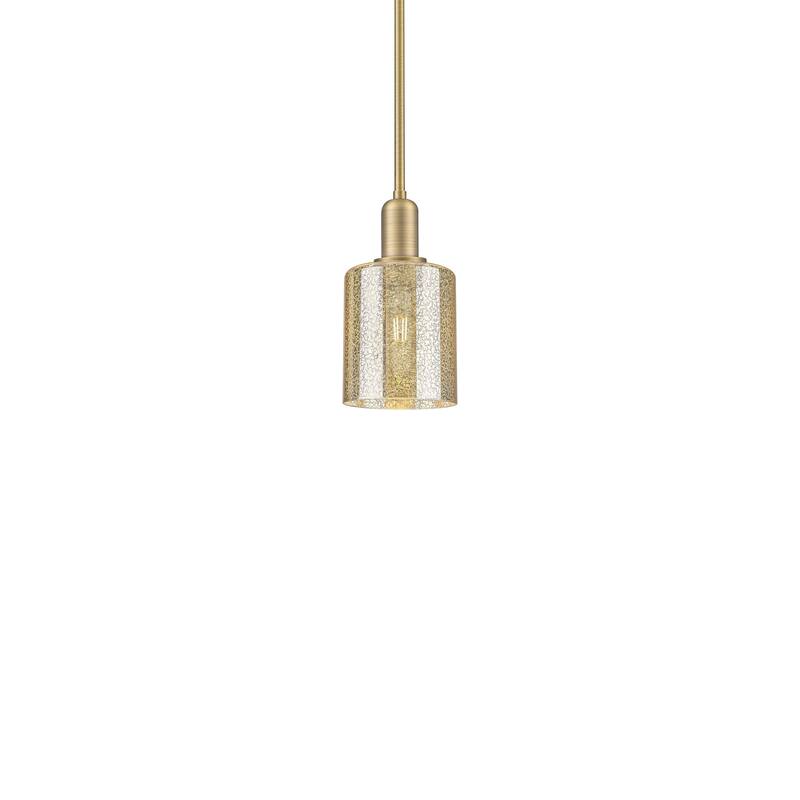 Innovations Lighting 716-1S-10-5 Cobbleskill Pendant Cobbleskill 5" - Brushed Brass / Mercury