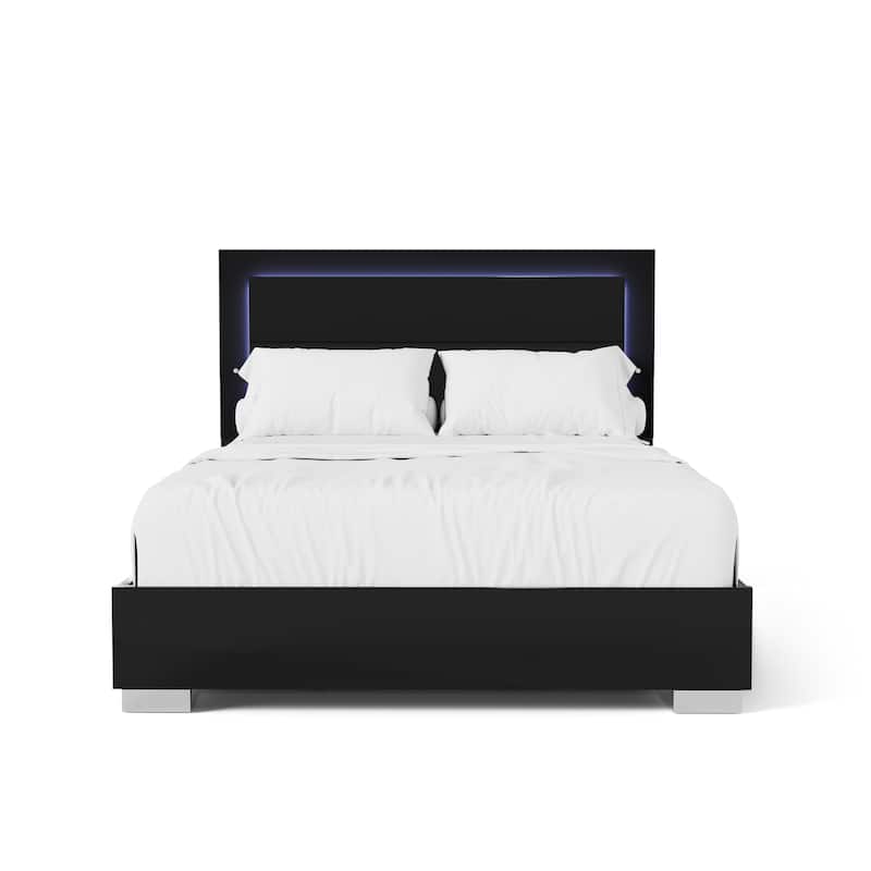 Furniture of America Erina Modern Glossy 3-Piece Panel Bedroom Set