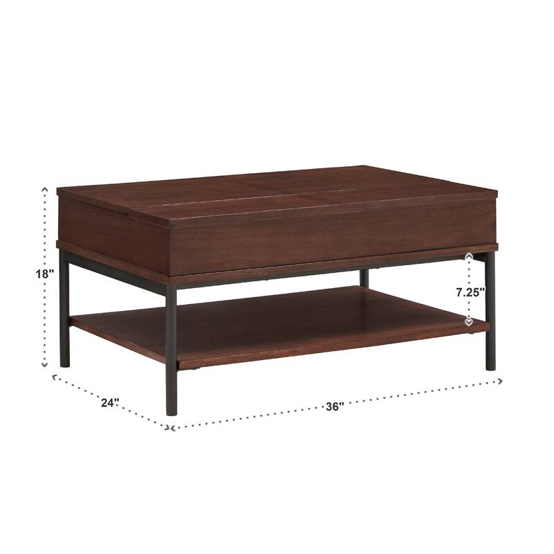 Elio Two-Tone Lift-Top Rectangular Tables by iNSPIRE Q Modern