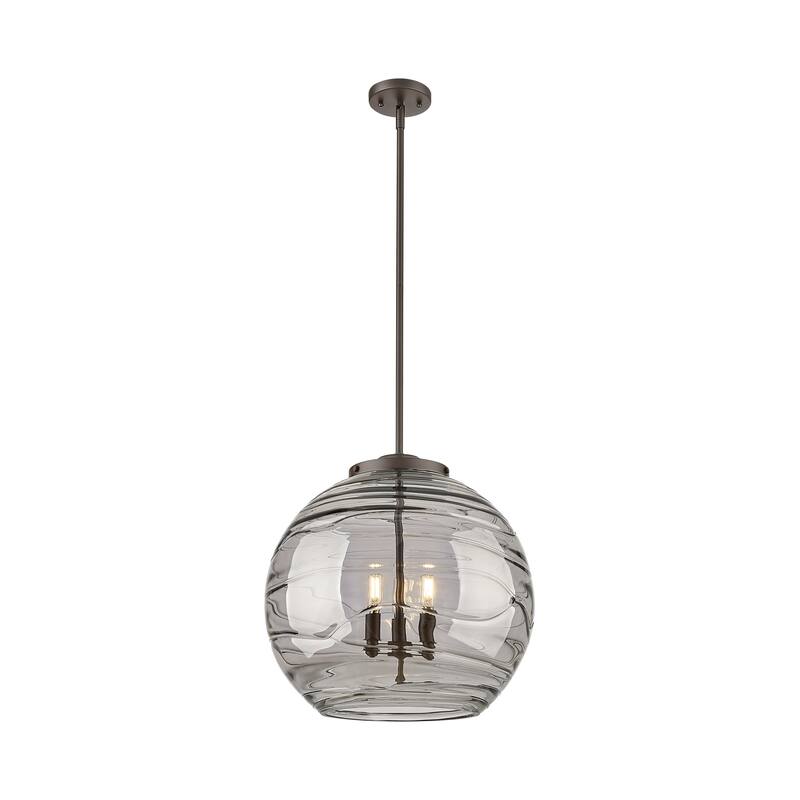 Innovations Lighting 221-3S-20-18 Athens Pendant Athens Deco Swirl 3