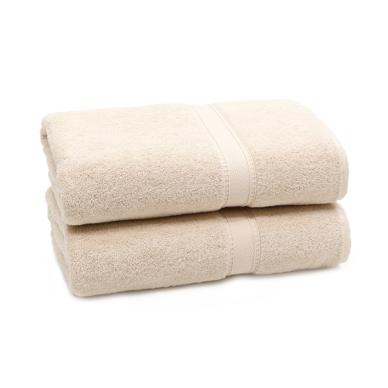 Authentic Hotel and Spa Turkish Cotton Bath Towels (Set of 2) - Beige