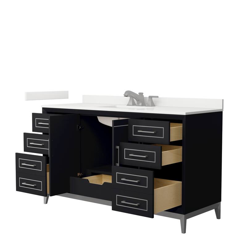 Marlena 60-inch Single Vanity, Quartz Top