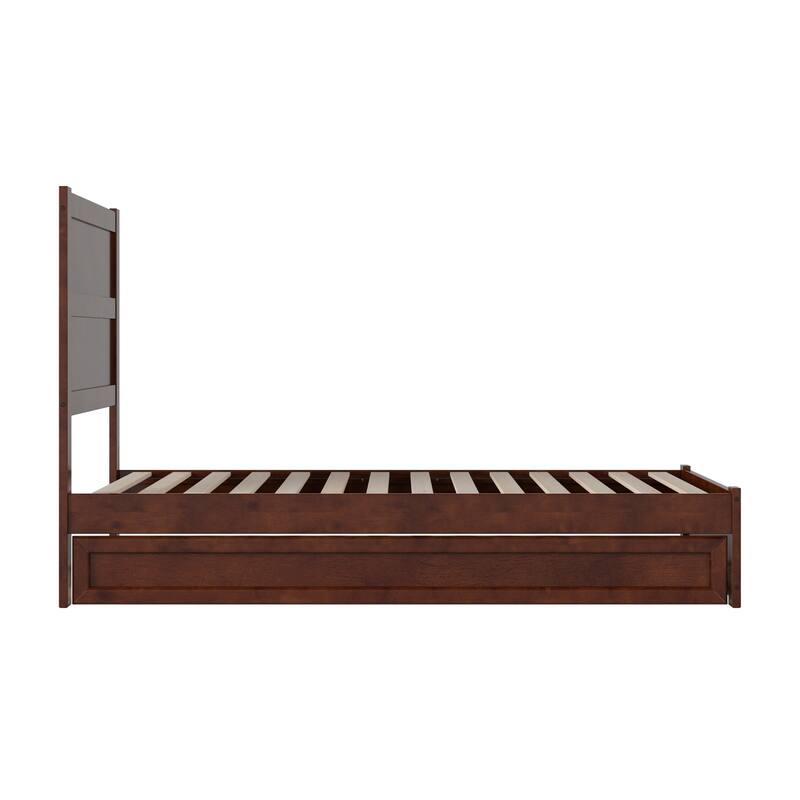 Aveline Wood Platform Bed with Matching Footboard & Trundle