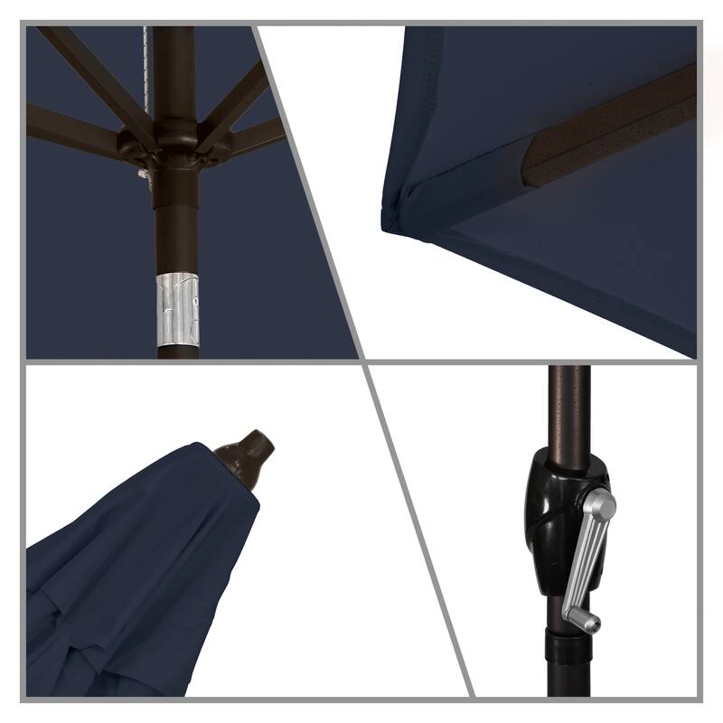 Astella Aluminum 11ft Crank Open Push Button Tilt Outdoor Patio Umbrella