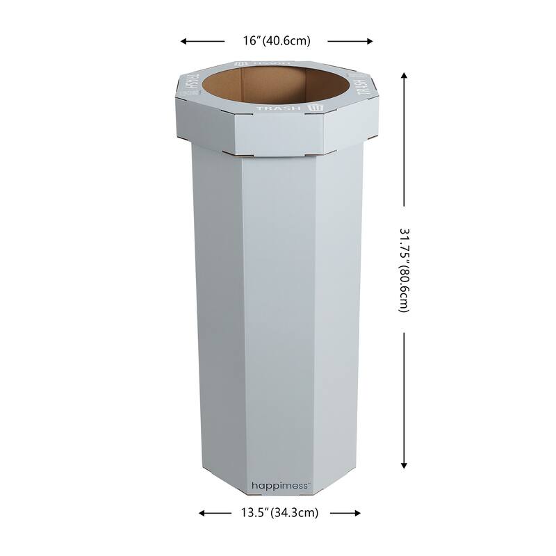 25-Gallon Disposable Cardboard Event Trash Can and Recycling Bin (Set of 2)