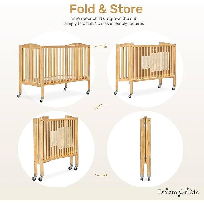 Dream On Me Folding Full Size Convenience Crib