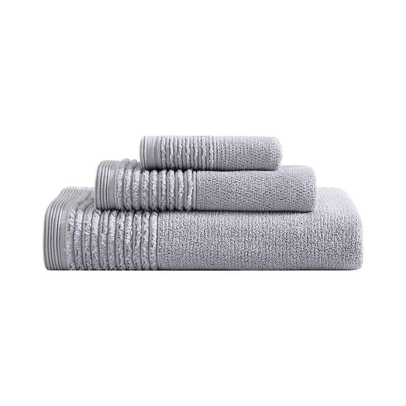 Vera Wang Sculpted Pleat Solid Cotton Multi Size Towel Set