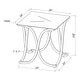 preview thumbnail 4 of 7, Artenia Modern Chrome 24-inch Glass Top Side Table by Furniture of America