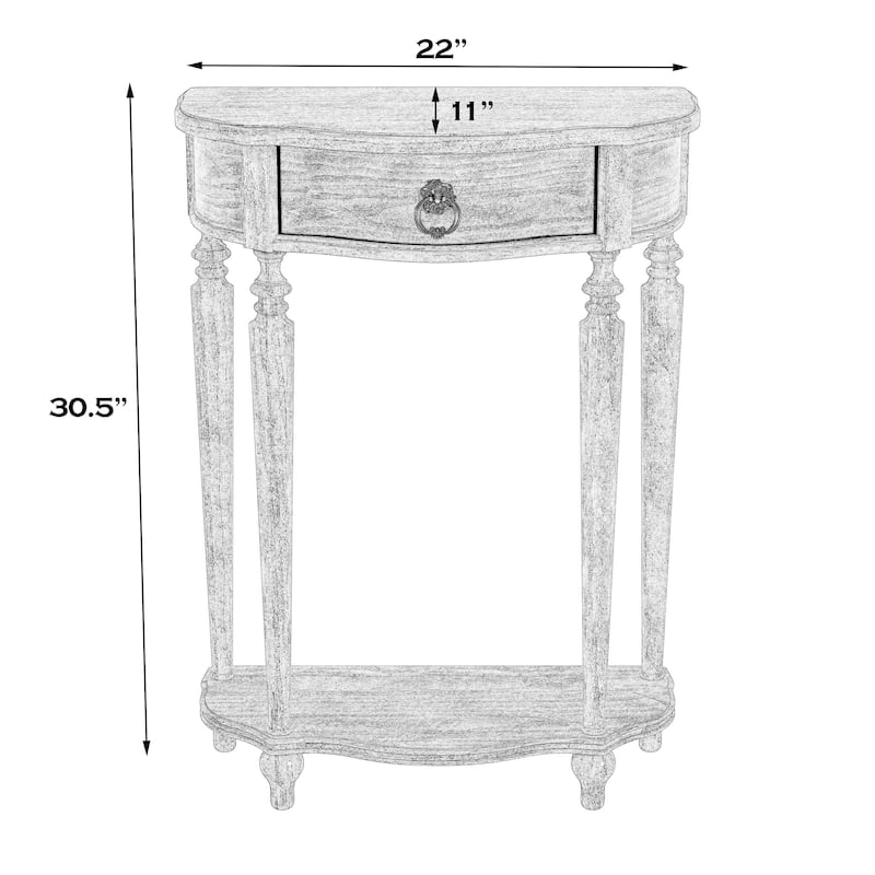 Ashby Demilune Console Table with Storage