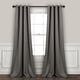 preview thumbnail 16 of 119, Lush Decor Insulated Grommet Blackout Curtain Panel Pair 52"W x 108"L - Dark Gray