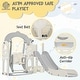 preview thumbnail 2 of 65, 5 in 1 Toddler Slide and Swing Set - Indoor & Outdoor Kids Playground Climber with Telescope - 71.6'' L x 56.3'' W x 45.2'' H