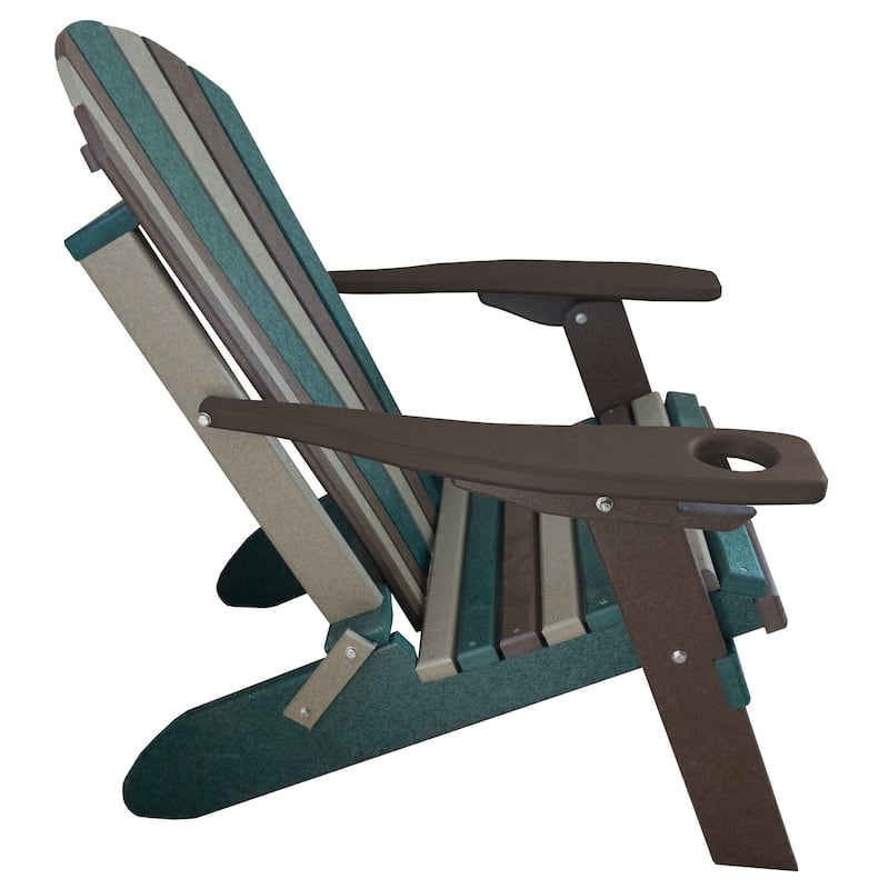 Kaleidoscope Collection Poly Lumber Camo Folding Adirondack Chair
