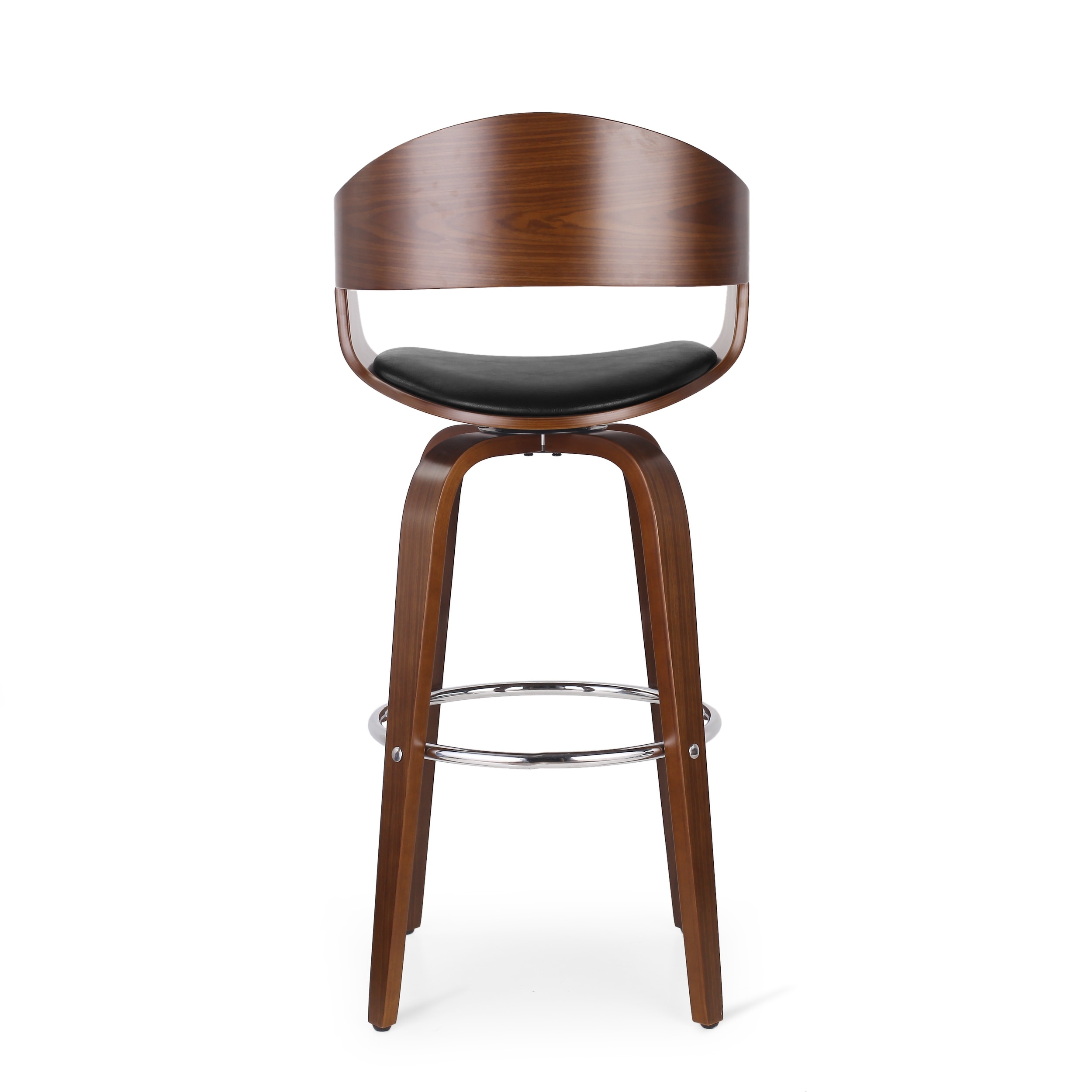 Clyo Indoor Upholstered Swivel Barstool by Christopher Knight Home