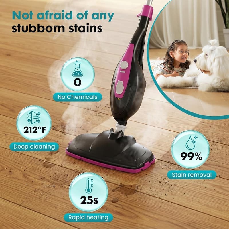 Steam Mop 10 in 1 MultiPurpose Handheld Steam Cleaner Detachable Floor Steamer