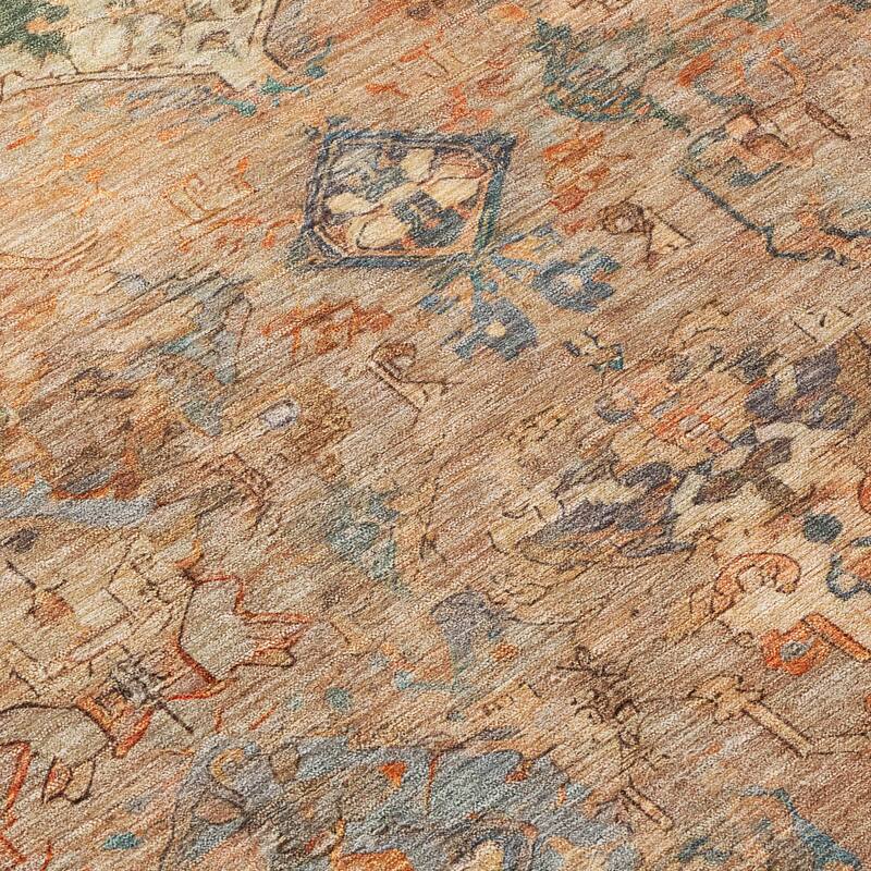 Machine Washable Indoor/ Outdoor Traditional Serenity Chantille Rug