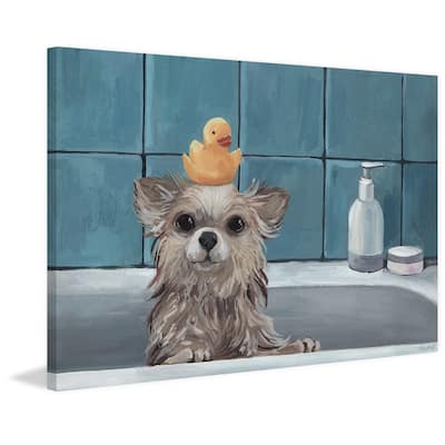 'Where's My Rubber Duck' Painting Print on Wrapped Canvas