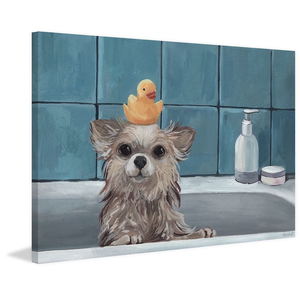'Where's My Rubber Duck' Painting Print on Wrapped Canvas