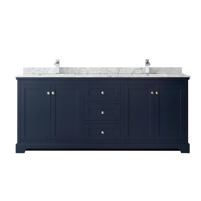 Wyndham Collection Avery 80" Free Standing Double Basin Vanity Set